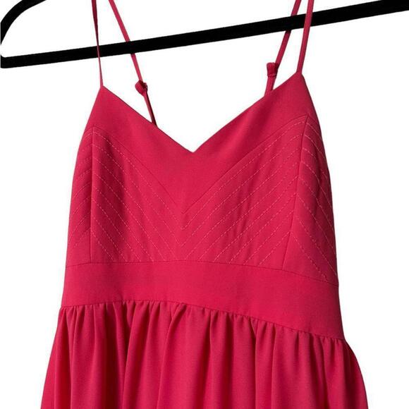 Badgley Mischka l Pink Cross Back Maxi Gown Size 2 - Picture 4 of 9